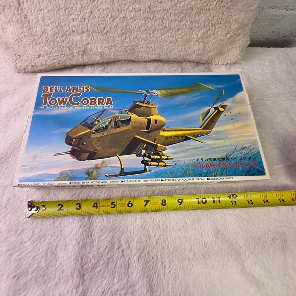 Fujimi Bell AH-1S Tow Cobra 1:48 Scale Model Kit No 44 VTG Japan Sealed Parts - Picture 5 of 13